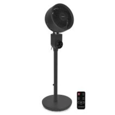 BREEZE Pedestal fan - silent - 98cm - black | Incl. remote control