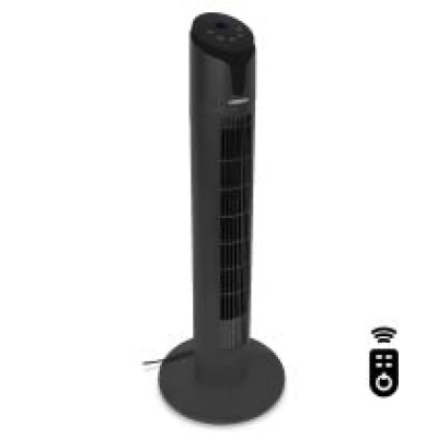 Luxurious Tower Fan – 86 cm – 3 speed settings – black | Incl. Remote control