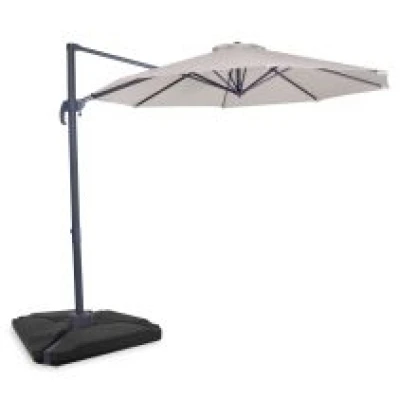 Cantilever parasol Bardolino 300cm - Premium parasol - Beige | Incl. 4 fillable tiles
