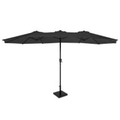 Parasol Iseo 460x270cm - Premium parasol - Anthracite/Black | Incl. Base 26 kg