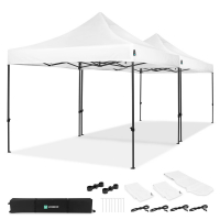 Easy-Up Party Tent – 6x3 m | Set incl. 2x Party Tent and 1x Connection Kit - White