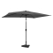 Umbrela de soare Rapallo 200x300cm – Umbrela premium - Gri | Incl. baza beton 20 kg