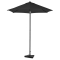 Umbrela de soare Torbole - Ø200cm – Umbrela premium – Neagra | Incl. baza beton 20 kg.