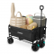 Carucior de mana cu functie de bancuta – Pliabil – 120 kg – 115 L | Negru