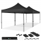 Cort de petrecere - 3x3 m - Easy-Up Cort de Petrecere Premium | Set incl. 2x Cort și 1x Kit de conectare - Negru