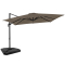 Umbrela de soare in consola Pisogne 300x300cm – Umbrela premium - Cafenie | Incl. baza