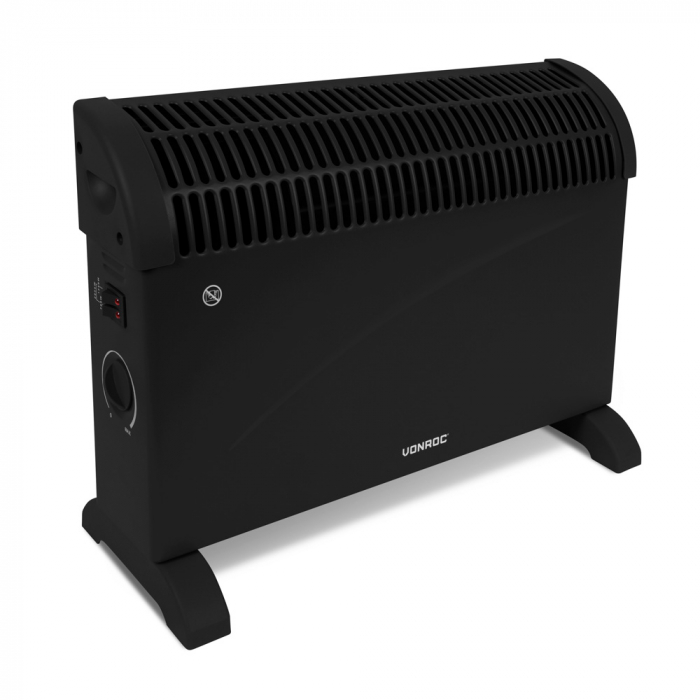 Convector electric – 2000W – Negru | Cu termostat reglabil main product photo