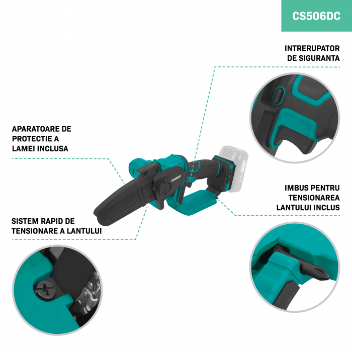 Cauți mini drujbă 20V 152mm? | Fără baterie | VONROC
