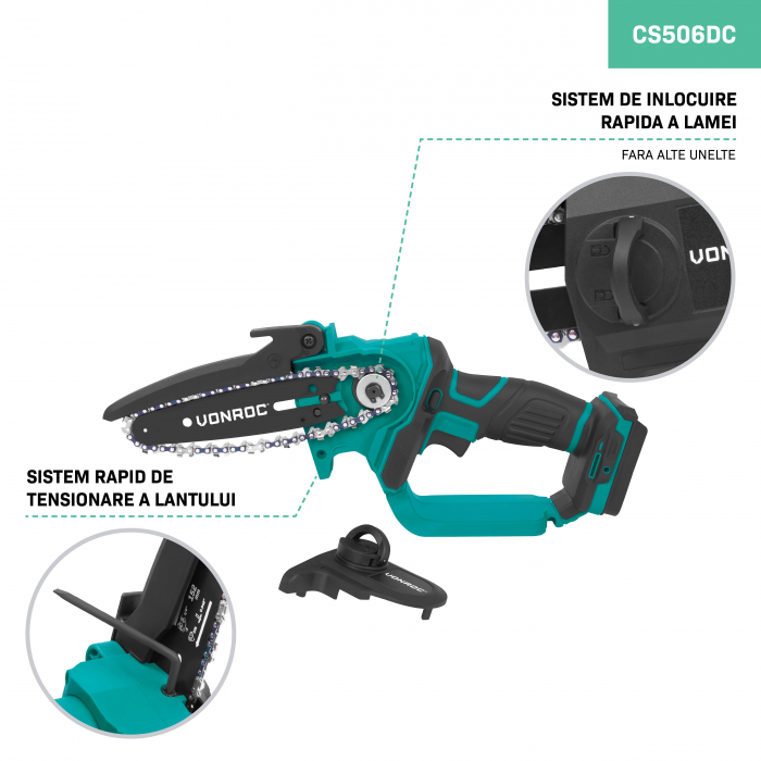 Cauți mini drujbă 20V 152mm? | Fără baterie | VONROC